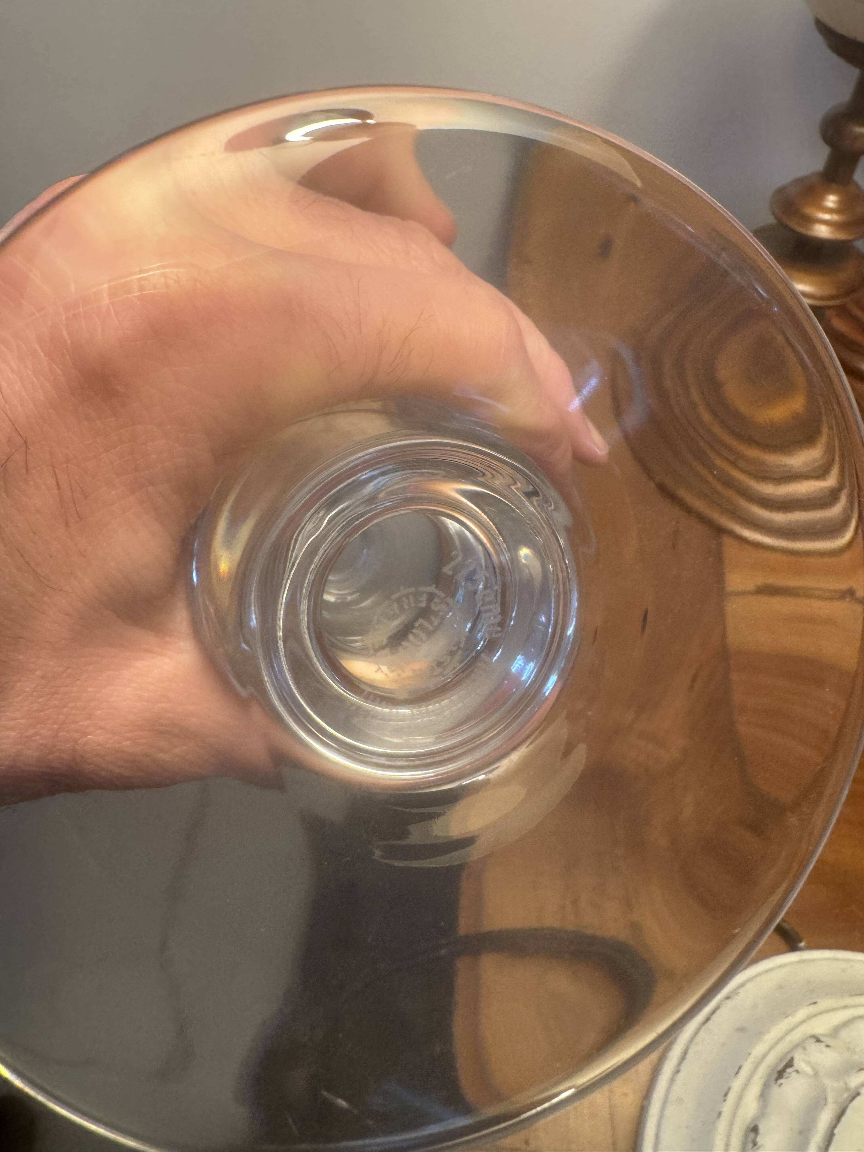 Antique crystal carafe from Saint Louis, Bubble model, 20th century.