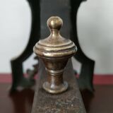 Pair of Louis-Philippe andirons with Caryatids - Bronze, cast iron - 19th century