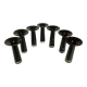 Seven glass paste candle holder vases by Maria Vinka