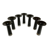Sept vases bougeoirs pâte de verre Maria Vinka
