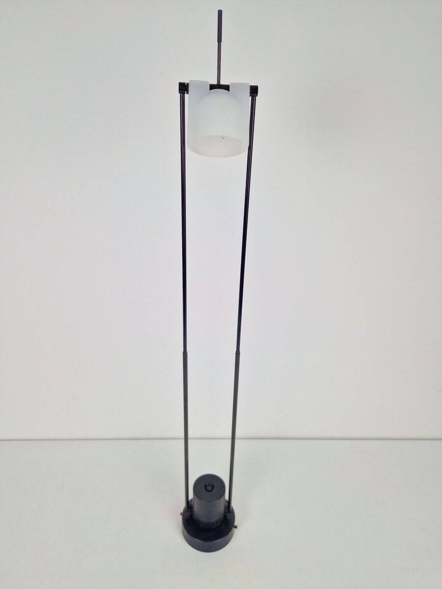 Vintage Pradina Telescopic Spotlight in White Glass, Italy, 1980