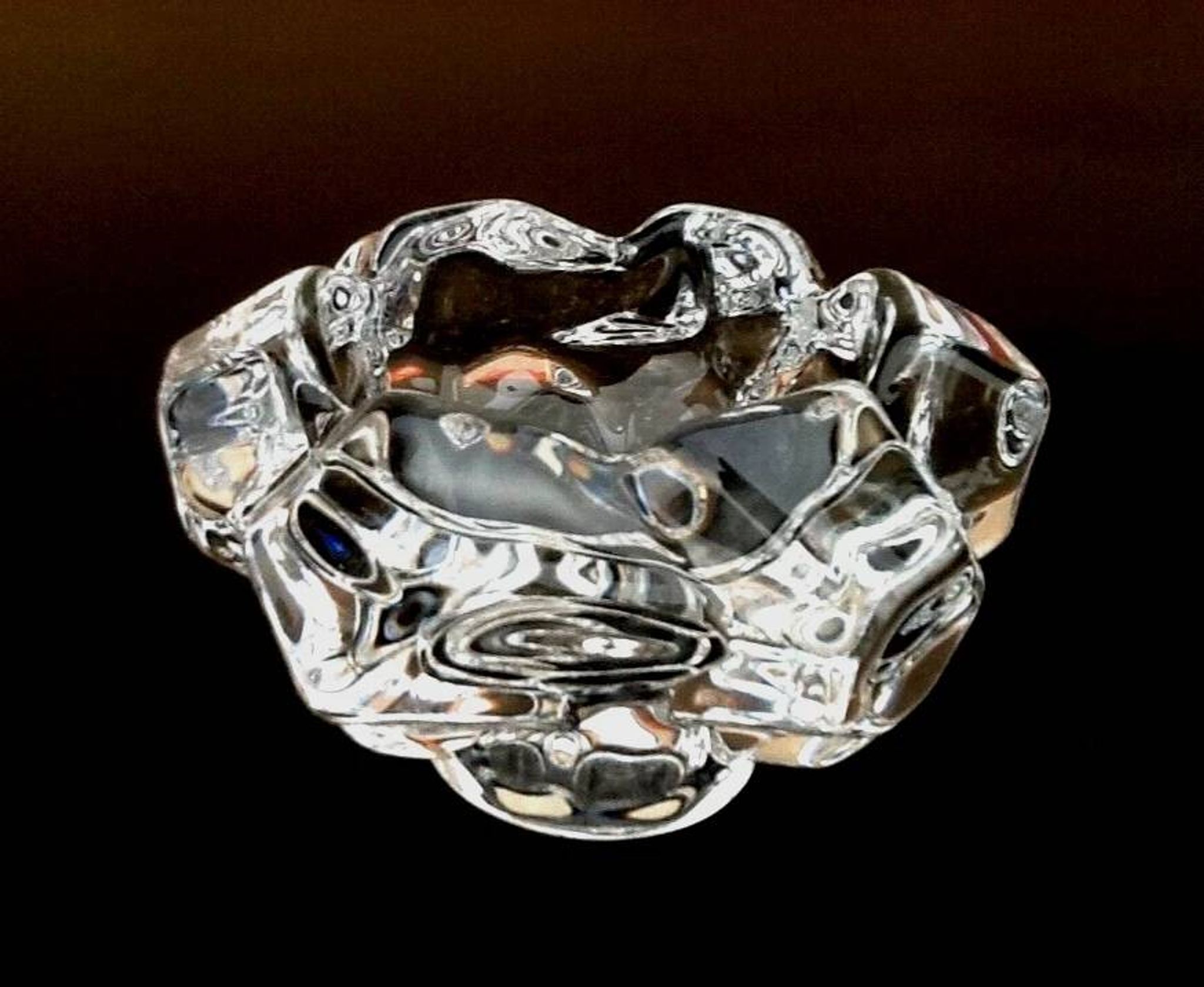 Bougeoir de table Cristal Daum France Années 1970