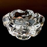 1970s Daum Crystal Table Candlestick, France