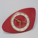 Vintage clock in red formica