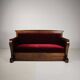 Empire Walnut Red Sofa, early 19th Century