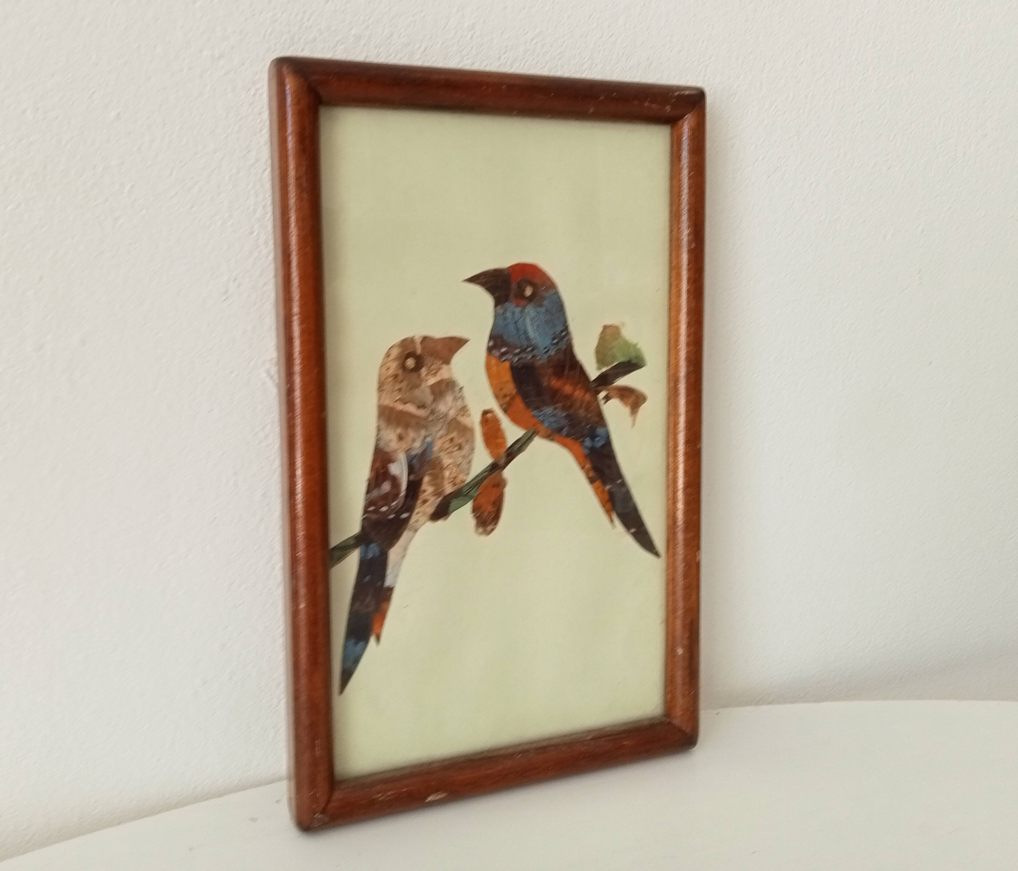 Set of 3 paintings featuring butterfly wing compositions.