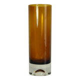 Amber glass vase 25 cm 1970s