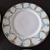 Raynaud in Limoges Series 6 porcelain flat plates, Festivities model