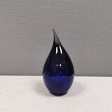 Handmade/mouth blown drop vase, Finland or Sweden 1970s