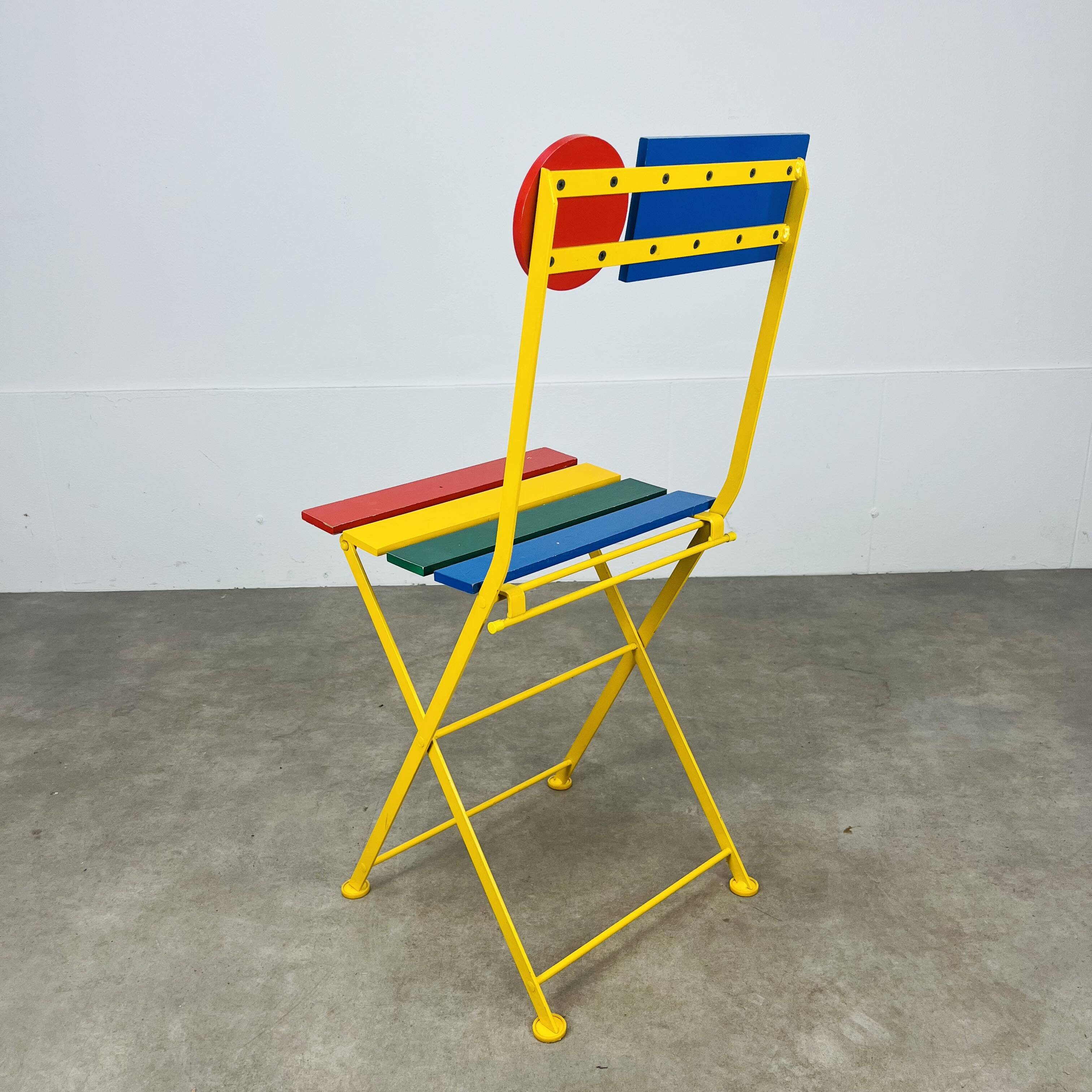 Fermob postmodern folding chair by Denis Balland