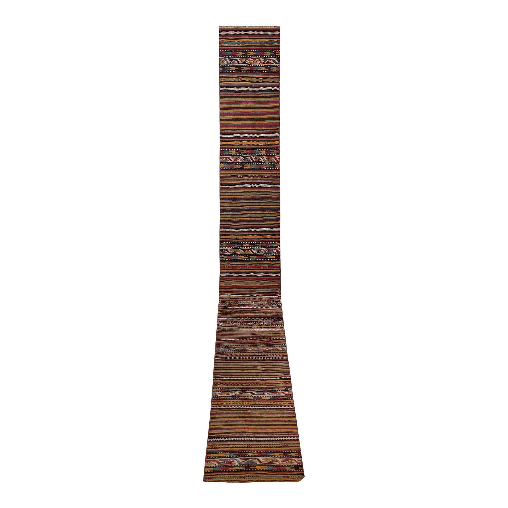 Vintage Turkish hallway rug 71x760 cm