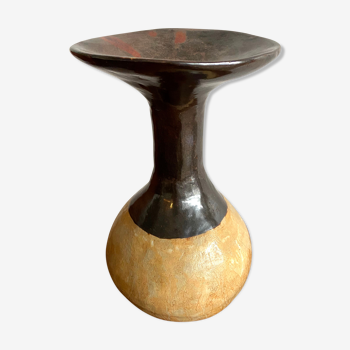 Large brutalist ceramic vase