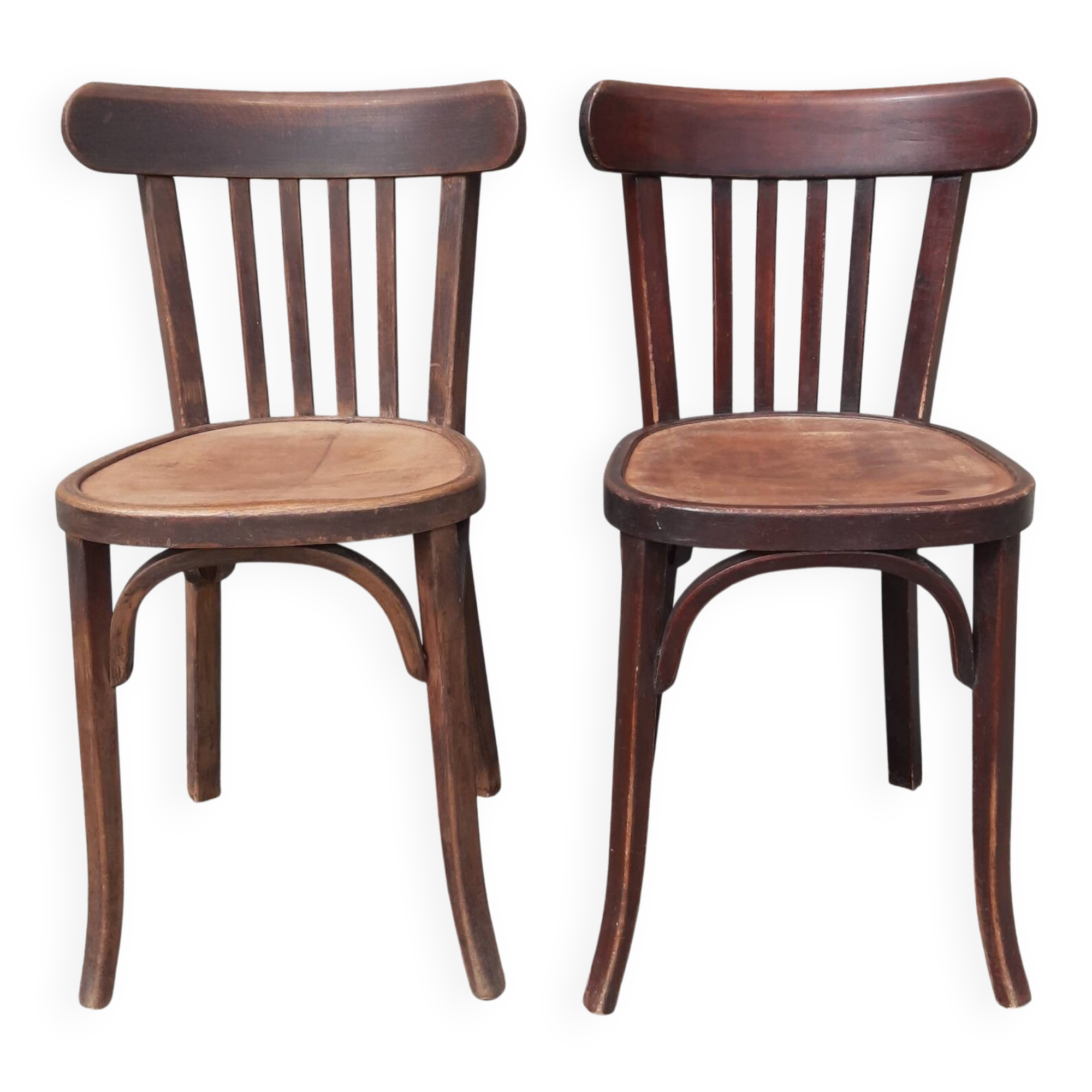 Baumann bistro chairs, 1950s. (Set of 2)