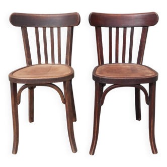 Baumann bistro chairs, 1950s. (Set of 2)