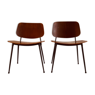 Paire de chaises modèle 3060 par Børge Mogensen pour søborg møbelfabrik, danemark 1953