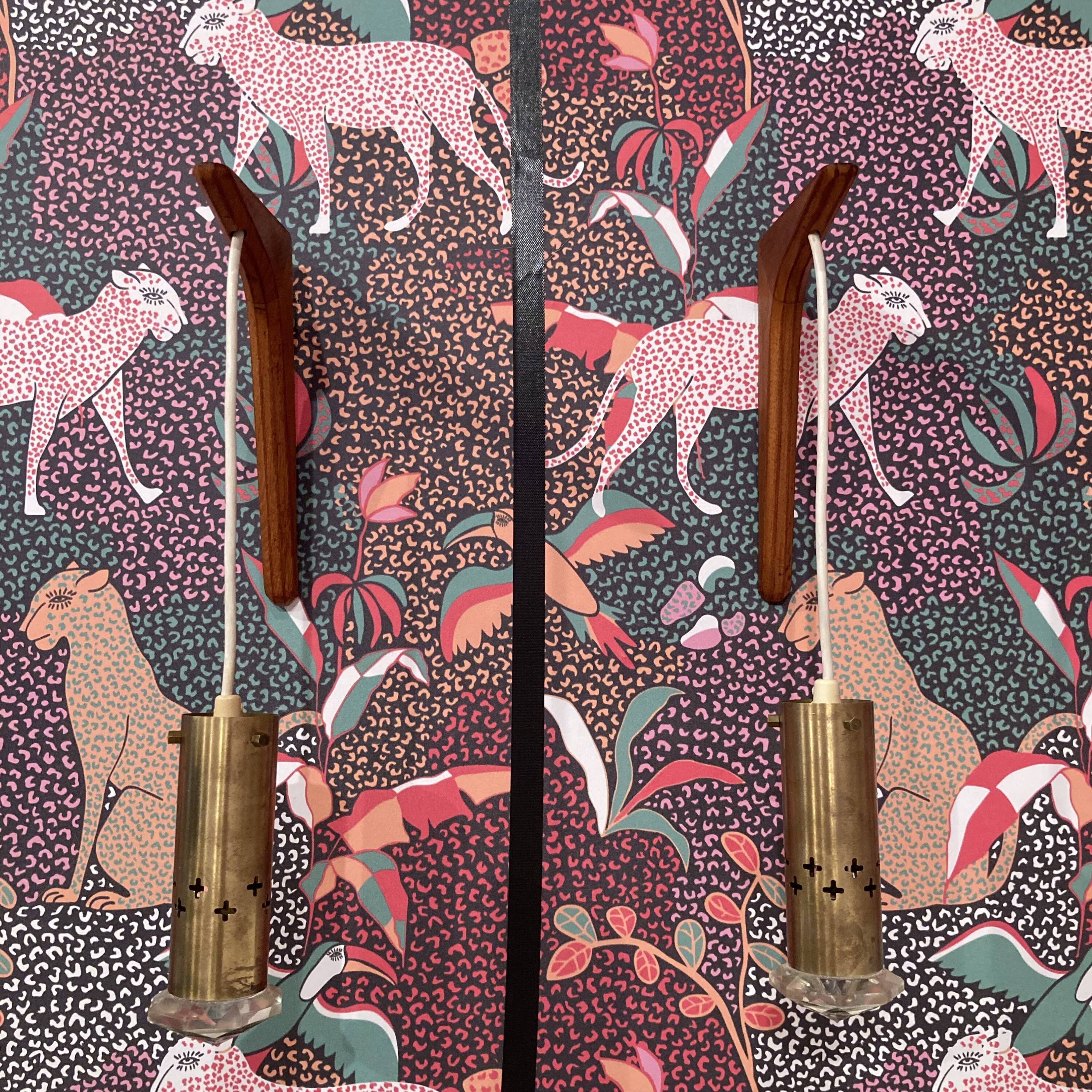 Set of two Scandinavian design wall lights from the 1950s