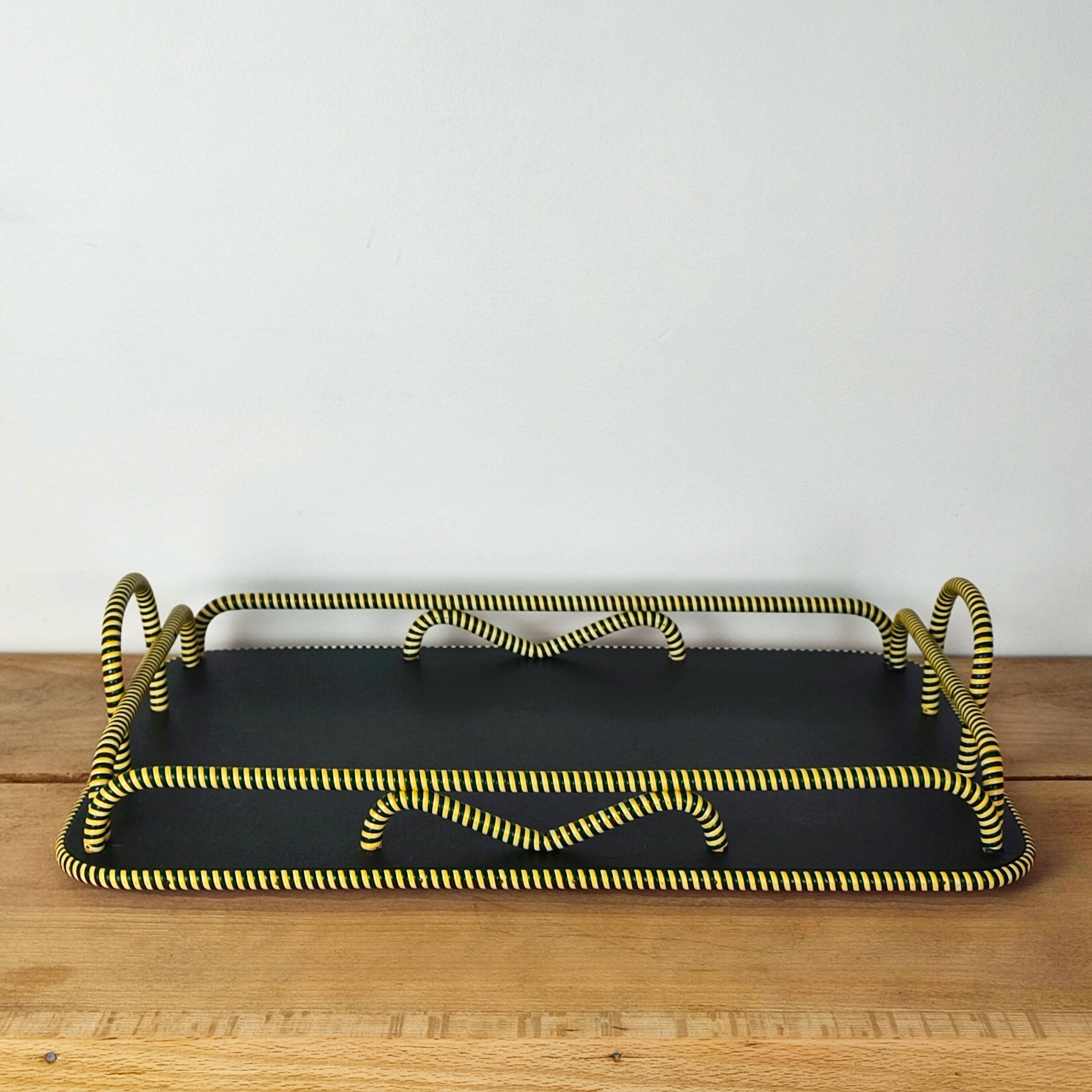 Scoubidou tray from the 60s