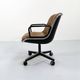 Office chair on camel leather wheels by Charles Pollock for Knoll, 1970