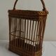 Aperitif basket seventies Wicker, bottle holder