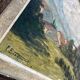 Tableau HSP "Village view with bell tower" signed + frame