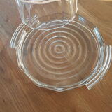 Cloche à dessert ou à fromage en verre art déco