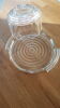 Art Deco glass dessert or cheese bell