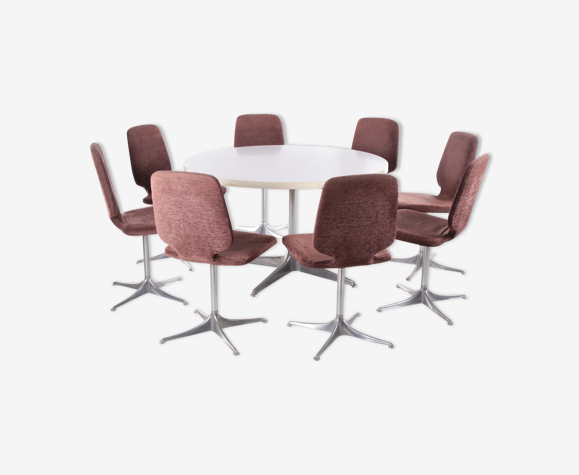Set of 8 Chairs with table by Horst Bruning Chair Model Sedia for cor.