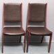 Pair of K S Mobler dining chairs in teak and leather, Denmark 1960s