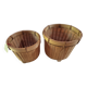 set of 2 flower pot covers made of new vintage bamboo rattan