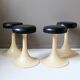 Lot of 2 tulip foot stools