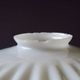 French Vintage 1930s Art Deco White Opaline Glass Pleated Lamp Shade
