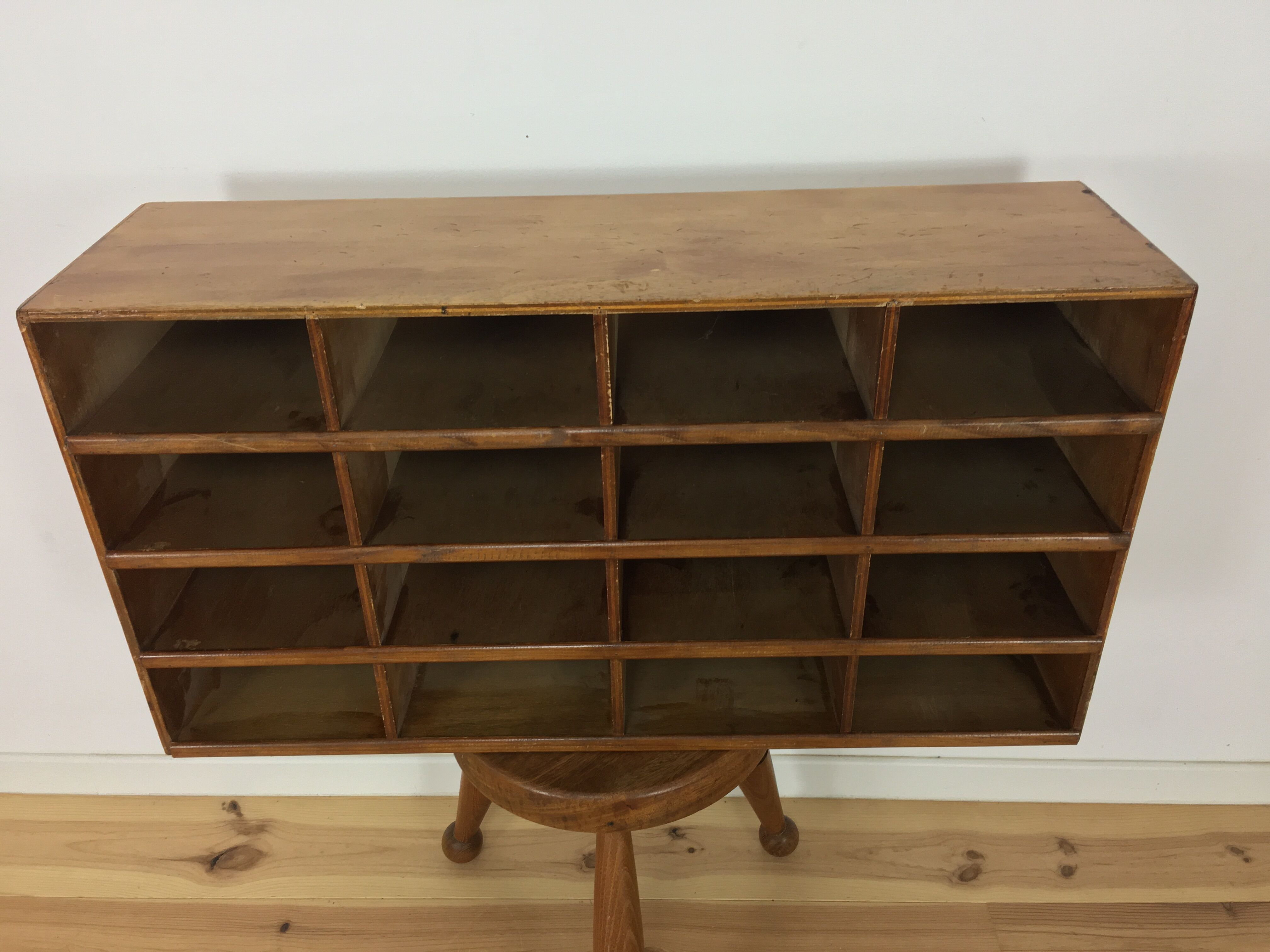 Wooden postal sorting locker