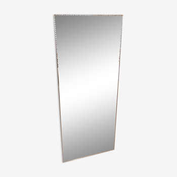 Beveled mirror in festoon 123x51 cm from the 60s