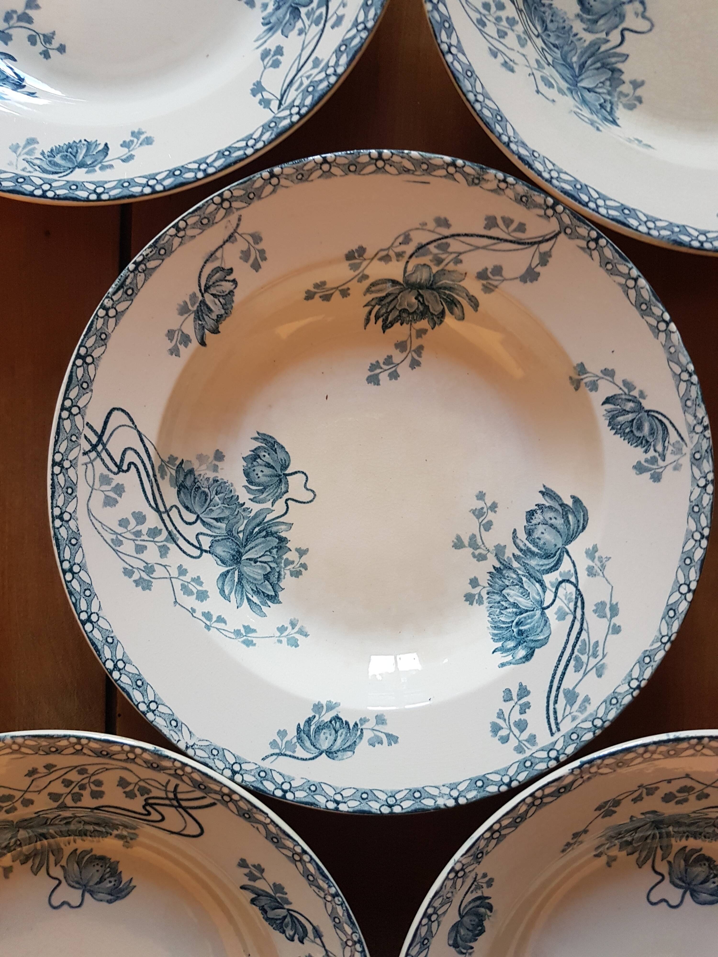 5 hollow plates Sarreguemines