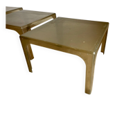 3 vintage smoked plexiglass coffee tables / side tables – Space Age