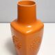 Orange Encased Hand-Blown Glass Flower Vase, Empoli, Italy