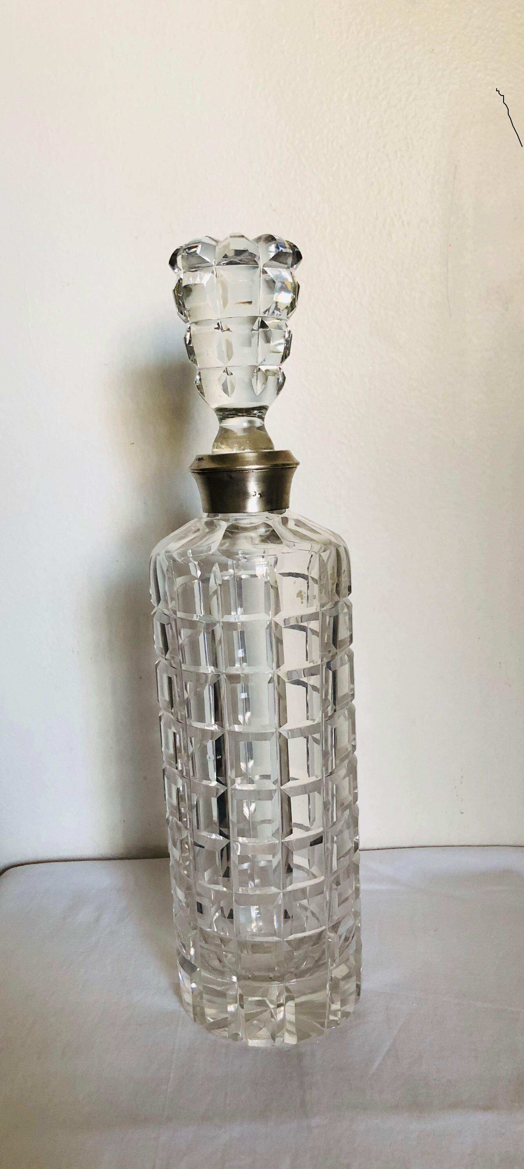 Cut crystal bottle