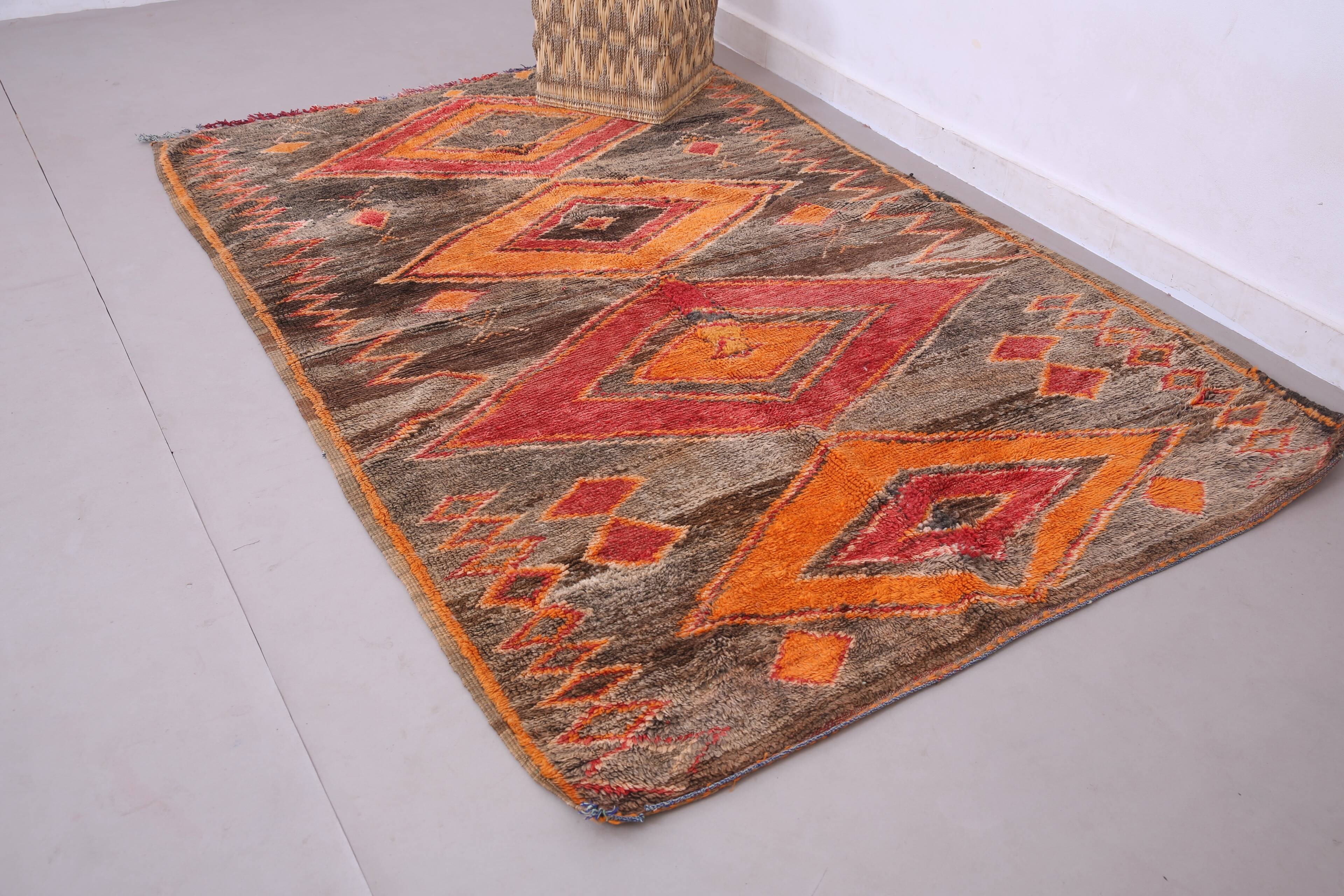Vintage Moroccan Rug 159 x 238 cm - Bohemian Berber Rug - Antique Wool Rug