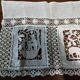 White cotton lace embroidery shelf or fireplace border