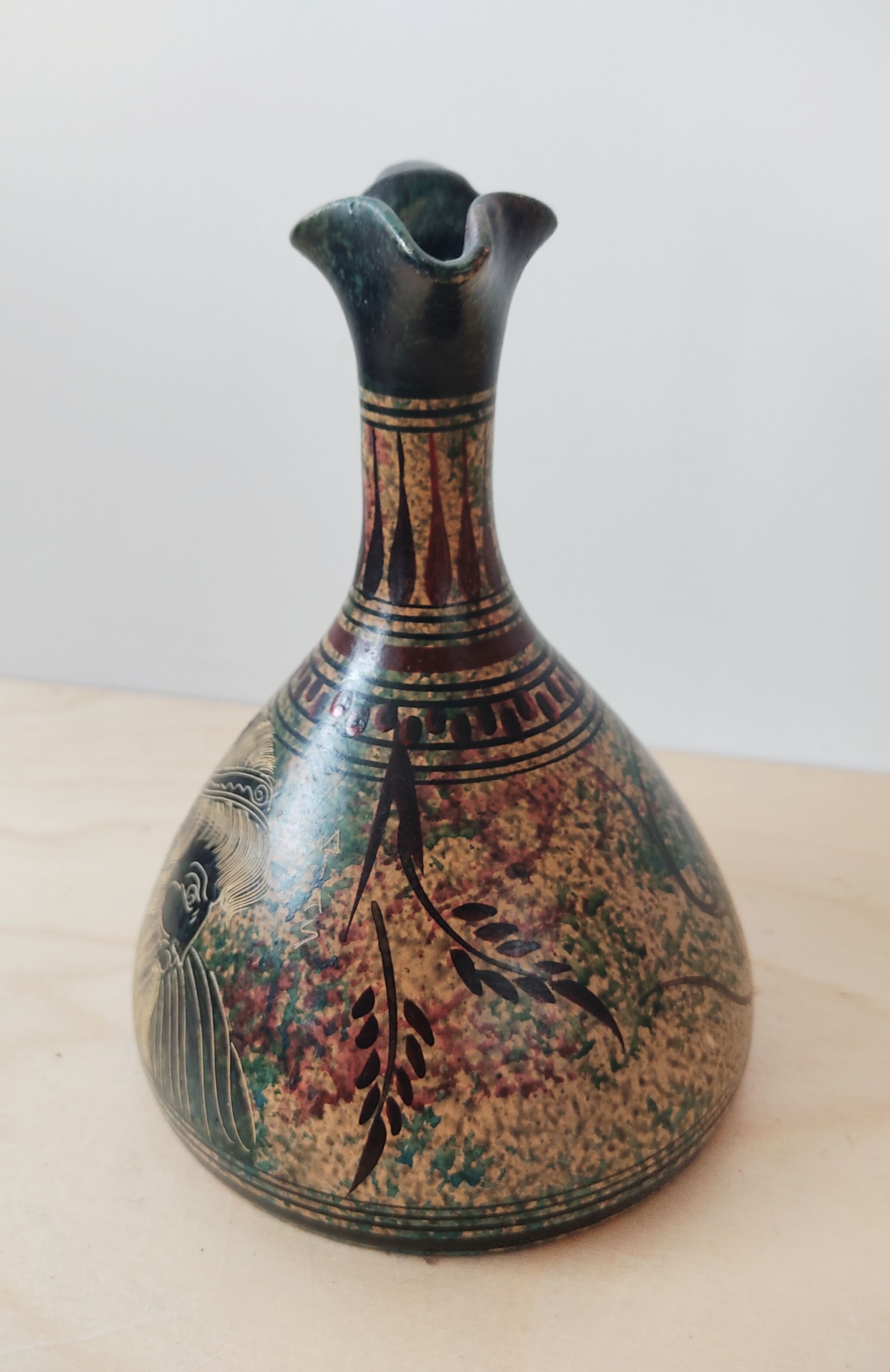 Vintage Greek ceramic pitcher