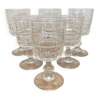 Set of 3 red wine glasses and 3 white wine glasses Luminarc Quadrille