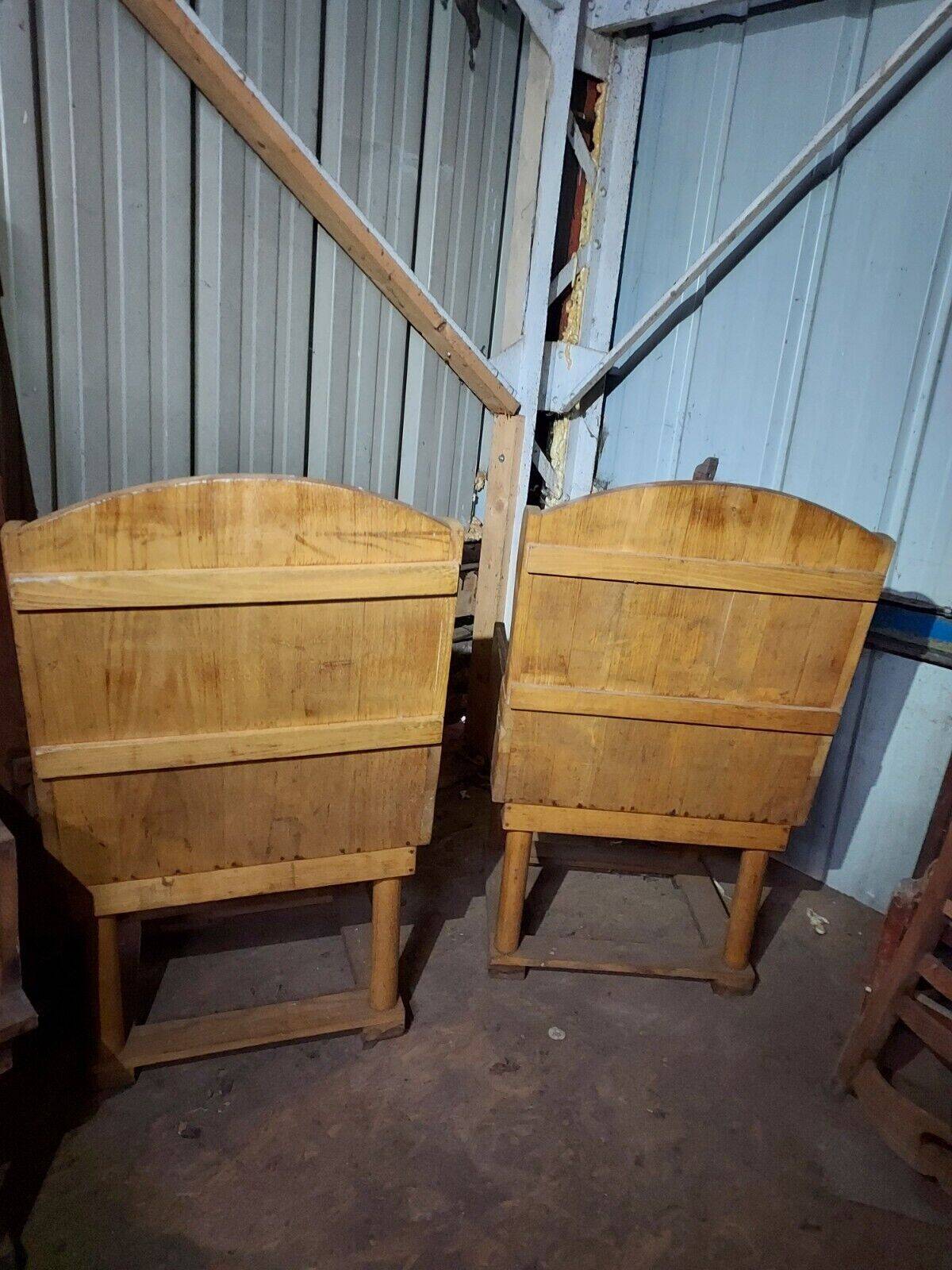 fir winged benches (pair)