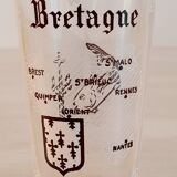 6 orangeade glasses - lemonade - water - regional theme - vintage