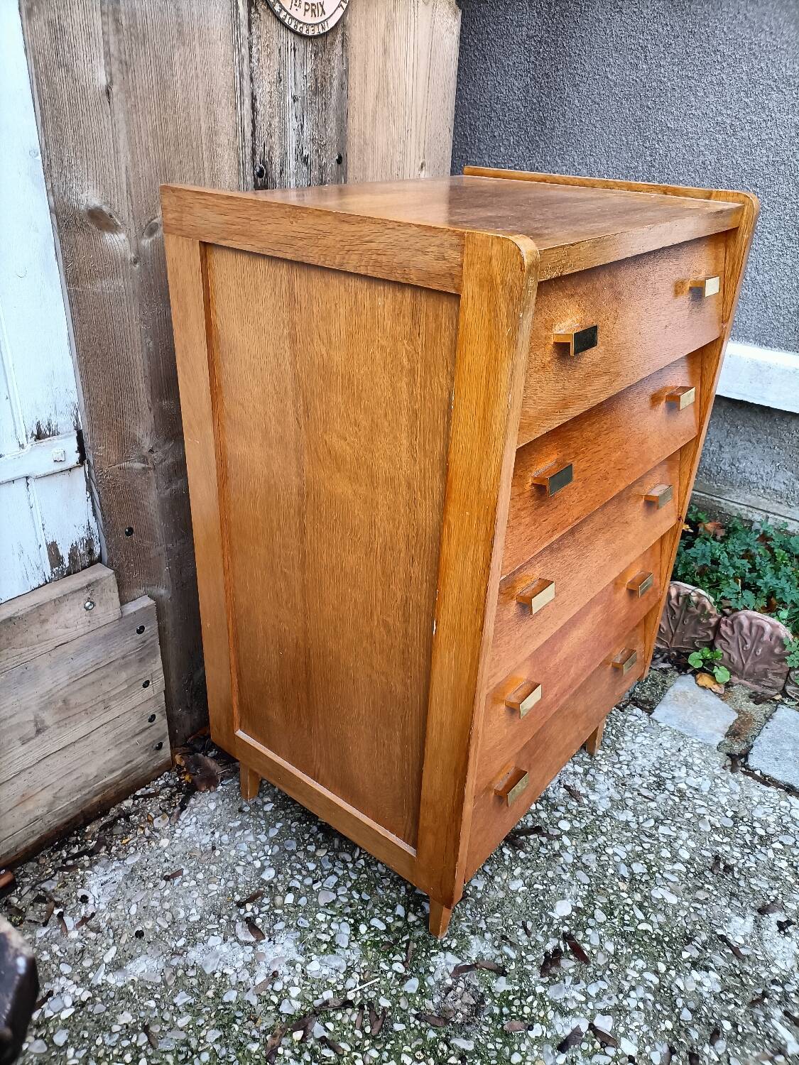 Vintage chiffonier with compass feet