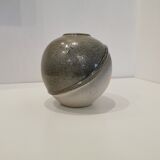 Grey potter's ball vase