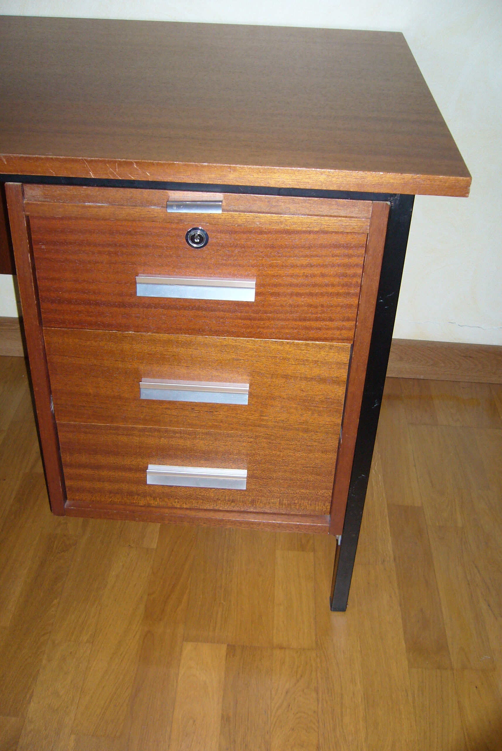 Wood and metal design desk