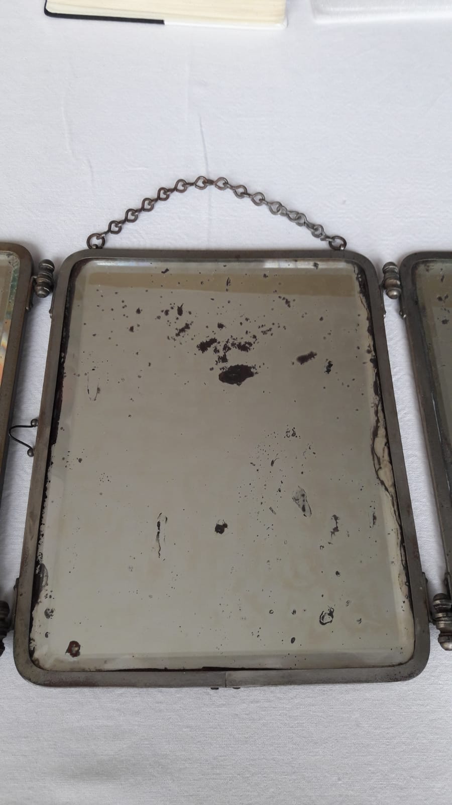 Miroir de barbier tryptique 21x27cm