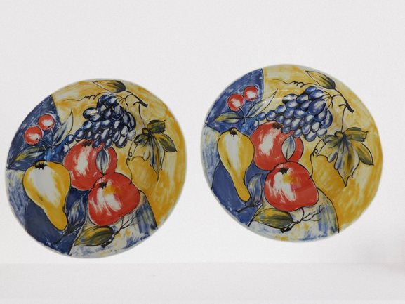 Vintage hostess plate in earthenware