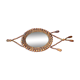 Miroir perle de bois