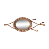 Wood pearl mirror